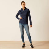 Ariat Women's Sunstopper 3.0 1/4 Zip Baselayer #colour_navy