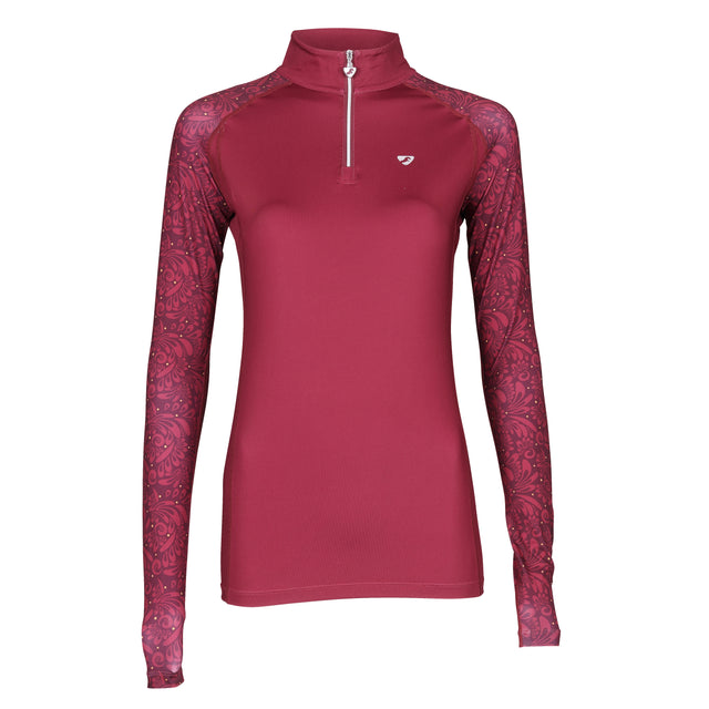 Shires Aubrion Hyde Park Ladies Cross Country Shirt #colour_red-paisley