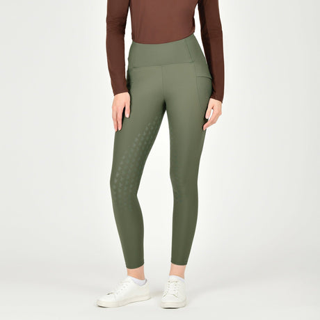 Weatherbeeta Ladies Thermal Riding Tights #colour_olive-night