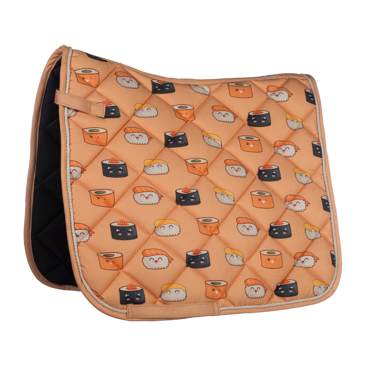 HKM Saddle Cloth -Naples #colour_pastel-orange-grey