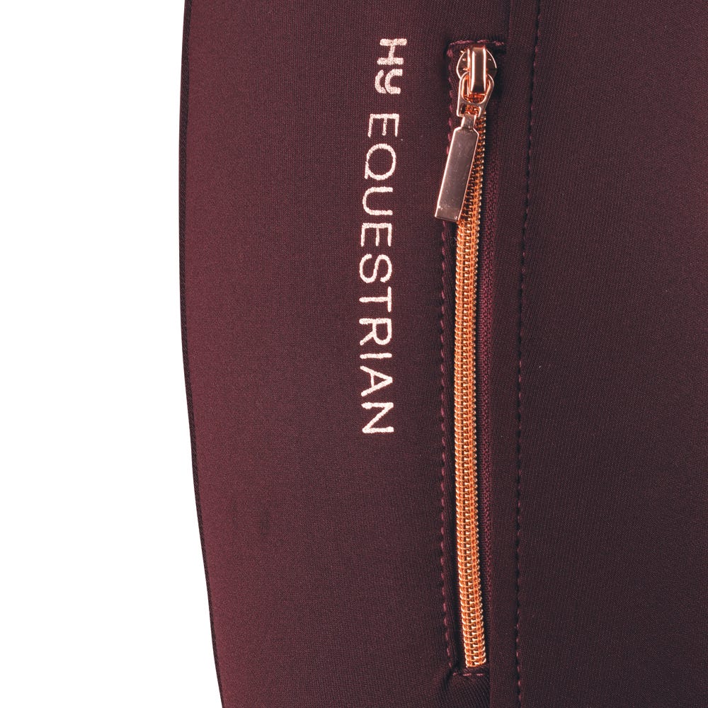 Hy Equestrian Enchanted Collection Riding Tights #colour_plum-rose-gold