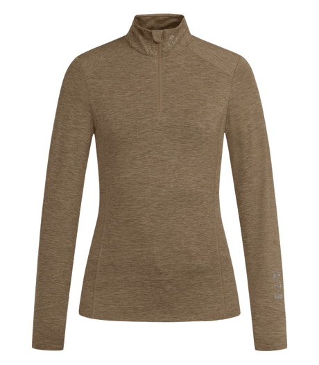 ELT Ladies Milano Functional-Zip Shirt #colour_cappuccino-melange