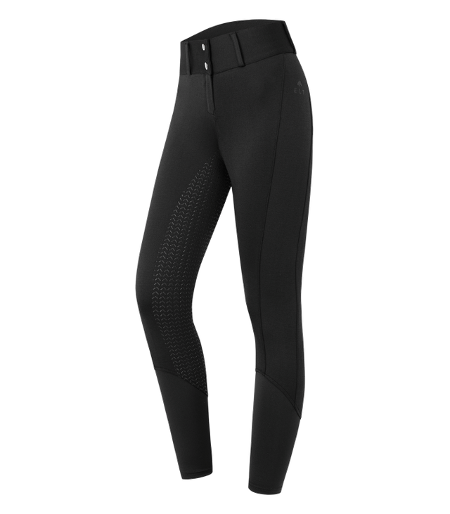 E.L.T Essential Ladies High Waist Silicone Breeches #colour_black