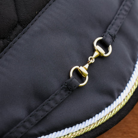 Hy Equestrian On The Bit Saddle Pad #colour_black-gold