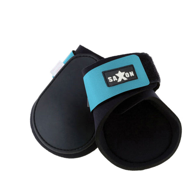 Saxon Contoured Fetlock Boots #colour_black-blue