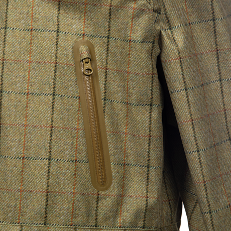 Baleno Moorland Mens Tweed Foldaway Jacket #colour_check-khaki