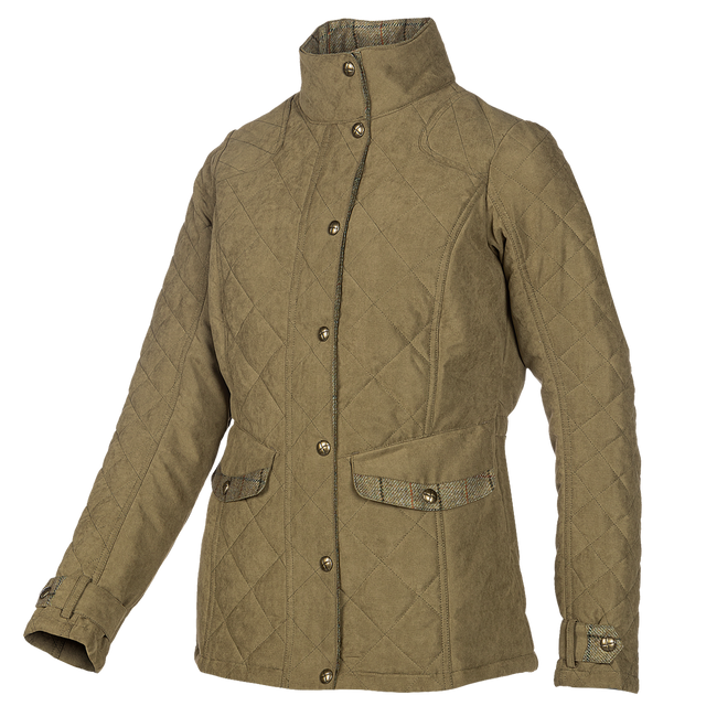 Baleno Halifax Fashionable Quilted Ladies Jacket #colour_light-khaki