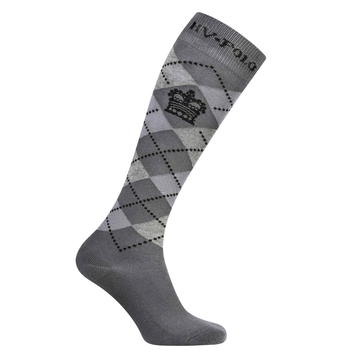 HV Polo Argyle Socks #colour_grey-light-grey