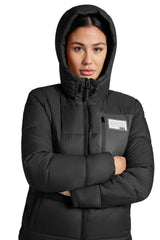 Rider's Gene Nylon Quilted Hooded Puffer Jacket #colour_black