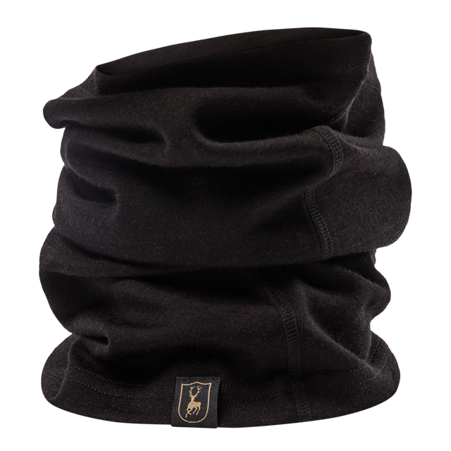 Deerhunter Unisex Quinn Merino Neck Tube #colour_black-oak