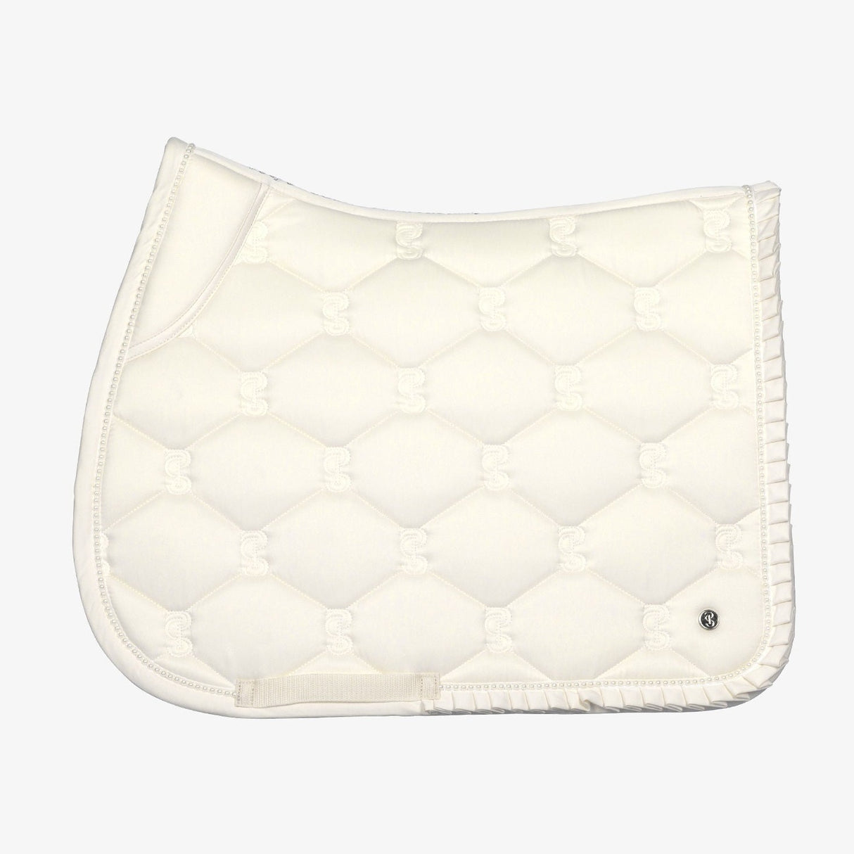 PS van Zweden Off White Ruffle Pearl Jump Saddle Pad