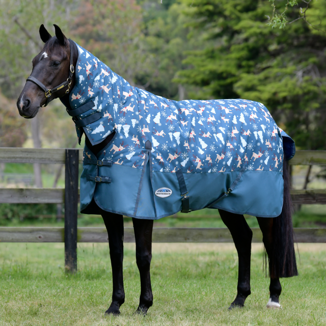 Weatherbeeta ComFiTec Classic Combo Neck Medium Turnout Rug #colour_reindeer-print