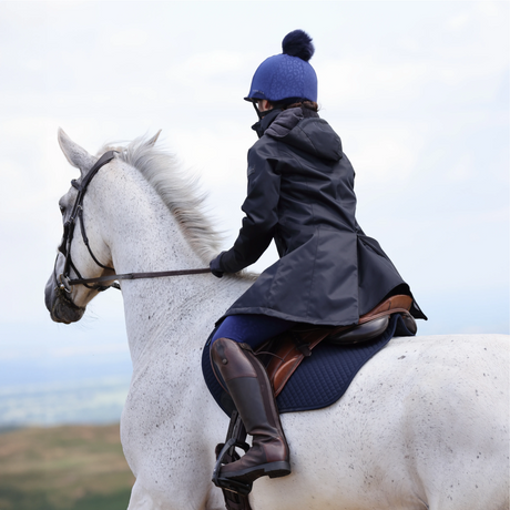 Shires Aubrion Ladies Halcyon Long Waterproof Coat #colour_black