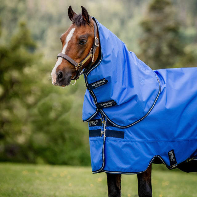 Horseware Ireland Amigo Hero Ripstop Hood 0g #colour_blue-navy-grey