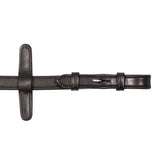 Henry James Calfskin Supergrip Reins With Stoppers #colour_black