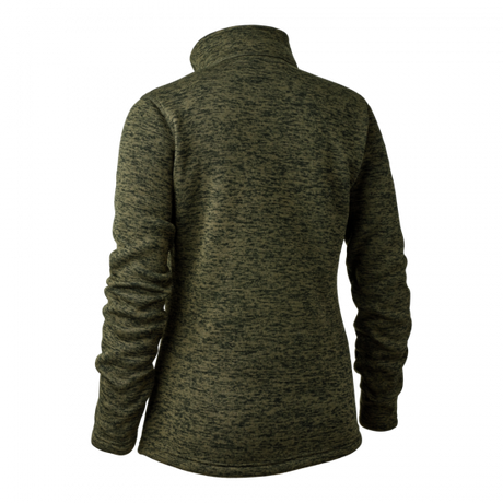 Deerhunter Sarek Ladies Knitted Jacket #colour_olive-night-melange