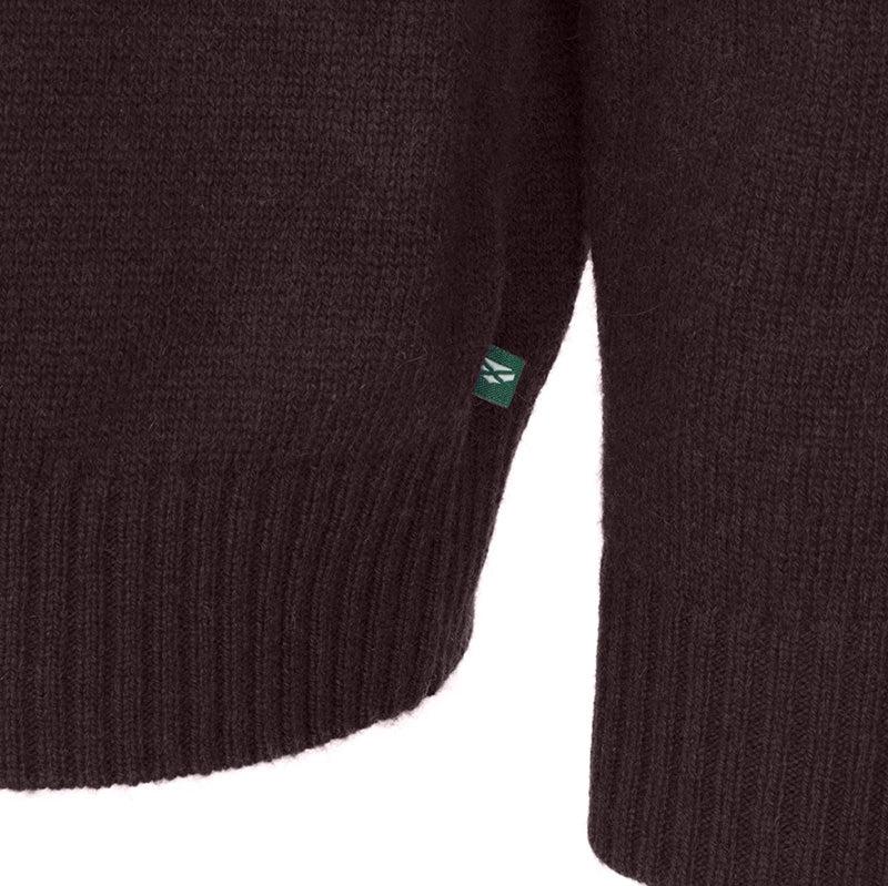 Hoggs of Fife Lothian II 1/4 Zip Pullover #colour_redwood-marl