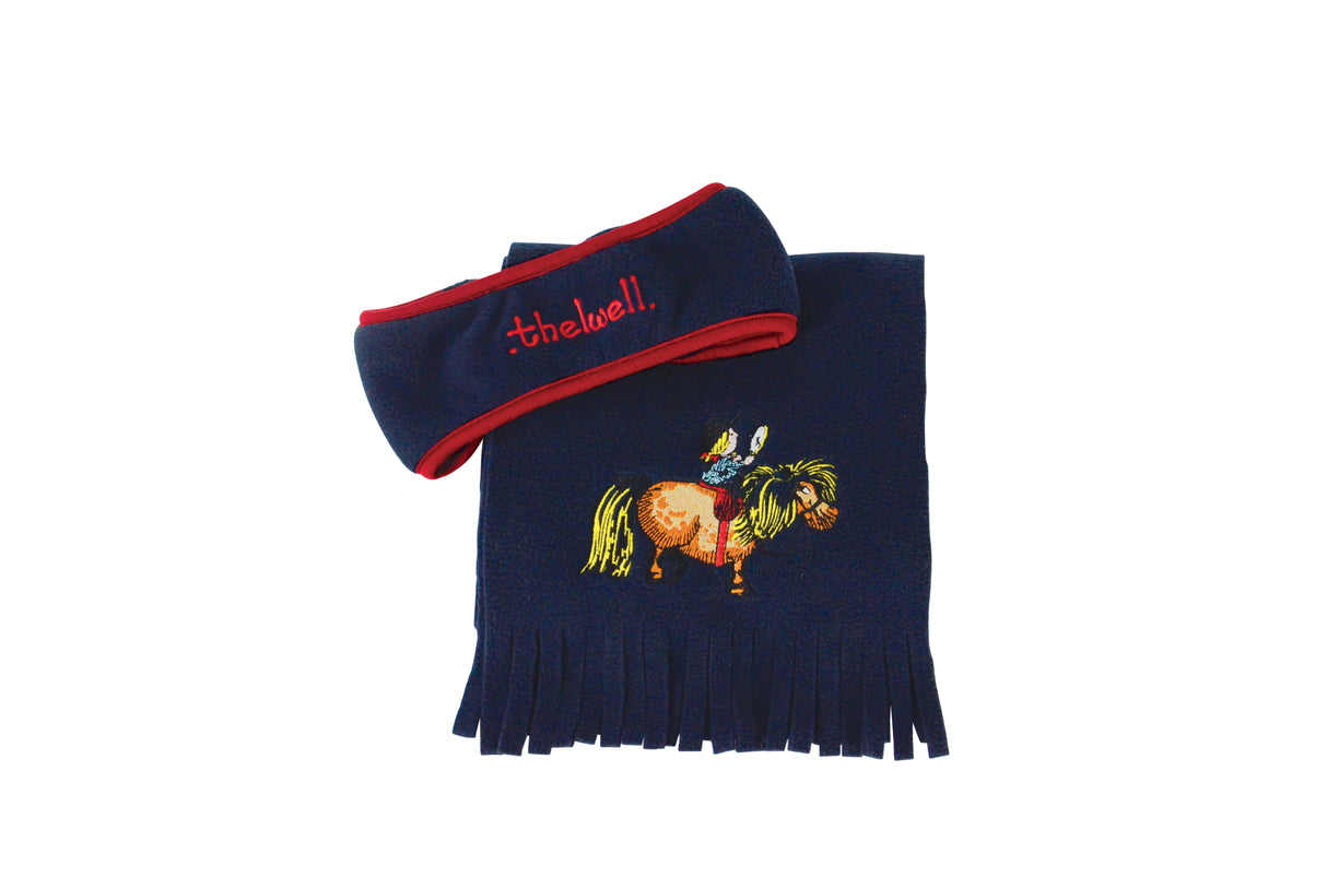 Hy paardensport Thelwell Collection Fleece hoofdband en sjaalset
