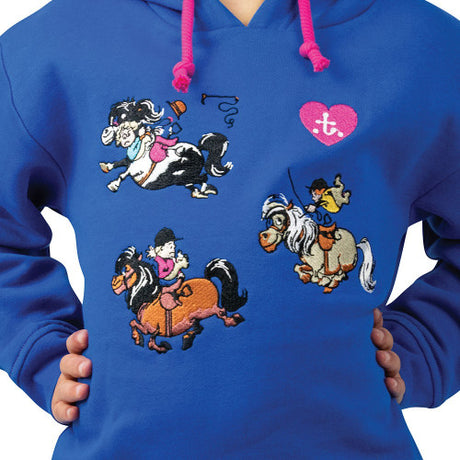 Hy paardensport Thelwell Collection Race Kinder geborduurde hoodie