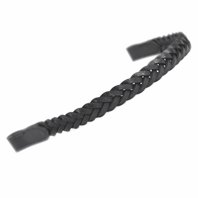 Shires Velociti GARA Plaited Browband #colour_black