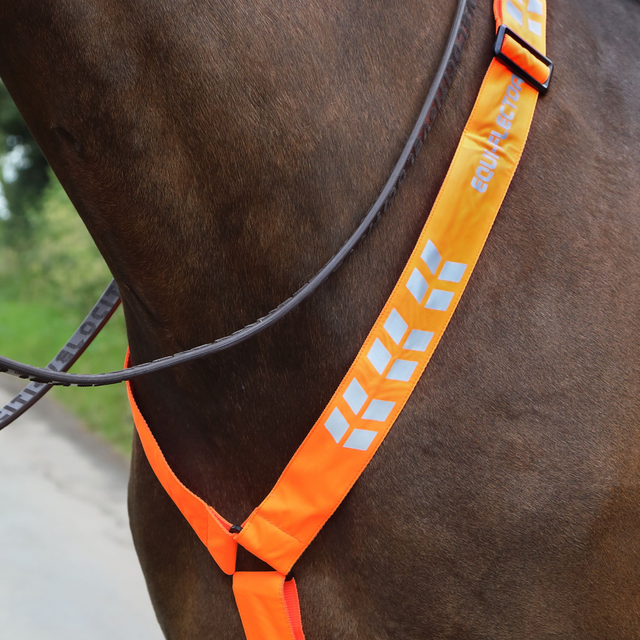 Shires EQUI-FLECTOR Breastplate #colour_orange