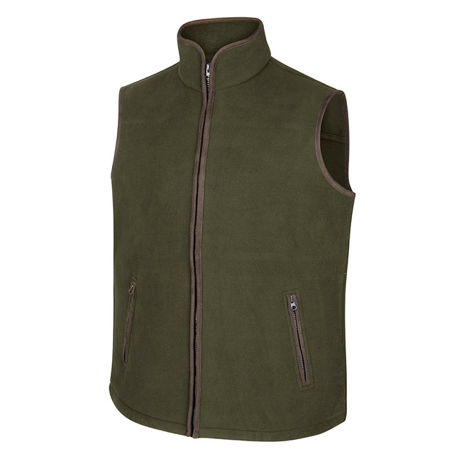 Hoggs of Fife Woodhall Men's Fleece Gilet #colour_green