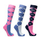 Hy Equestrian Synergy Argyle Long Socks - Pack of 3