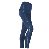 Shires Aubrion Brook Logo Maids Riding Tights #colour_navy-blue