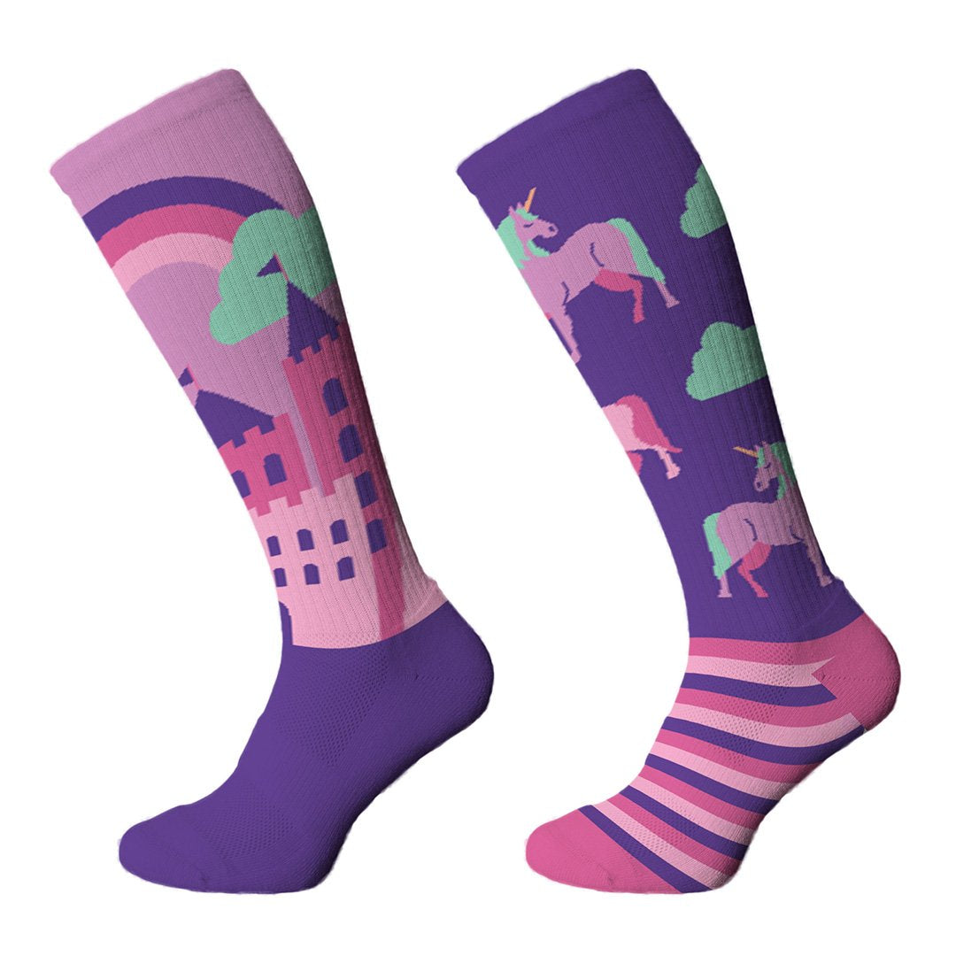 Comodo Adults Novelty Fun Socks Unicorn Purple