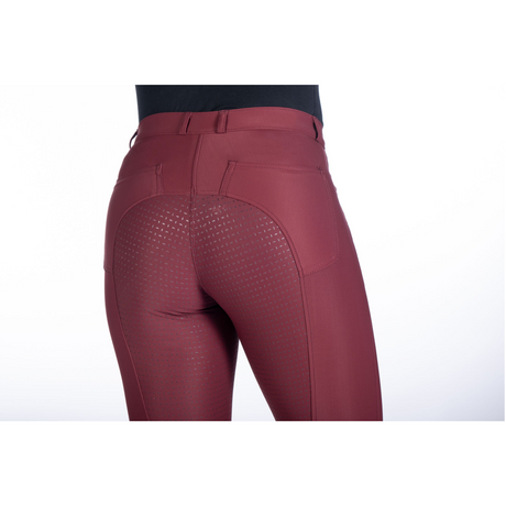 HKM Luna Riding Breeches #colour_wine-red