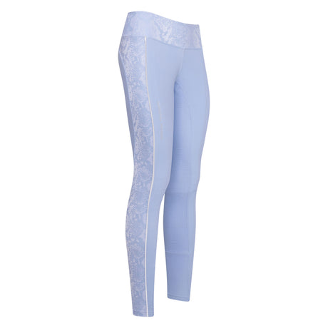 Imperial Riding Shiny Snake Full Grip Riding Tights #colour_blue-pearl